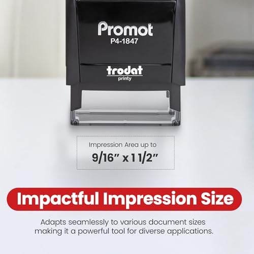 Promot Paid Stamp Self Inking Stamp - Paid Stamp for Office, Accounts Payable Stamp w/Type and Memo - Rubber Stamps for Retail Use, Red Ink Stamp, Self Inking Stamp for Business Supplies