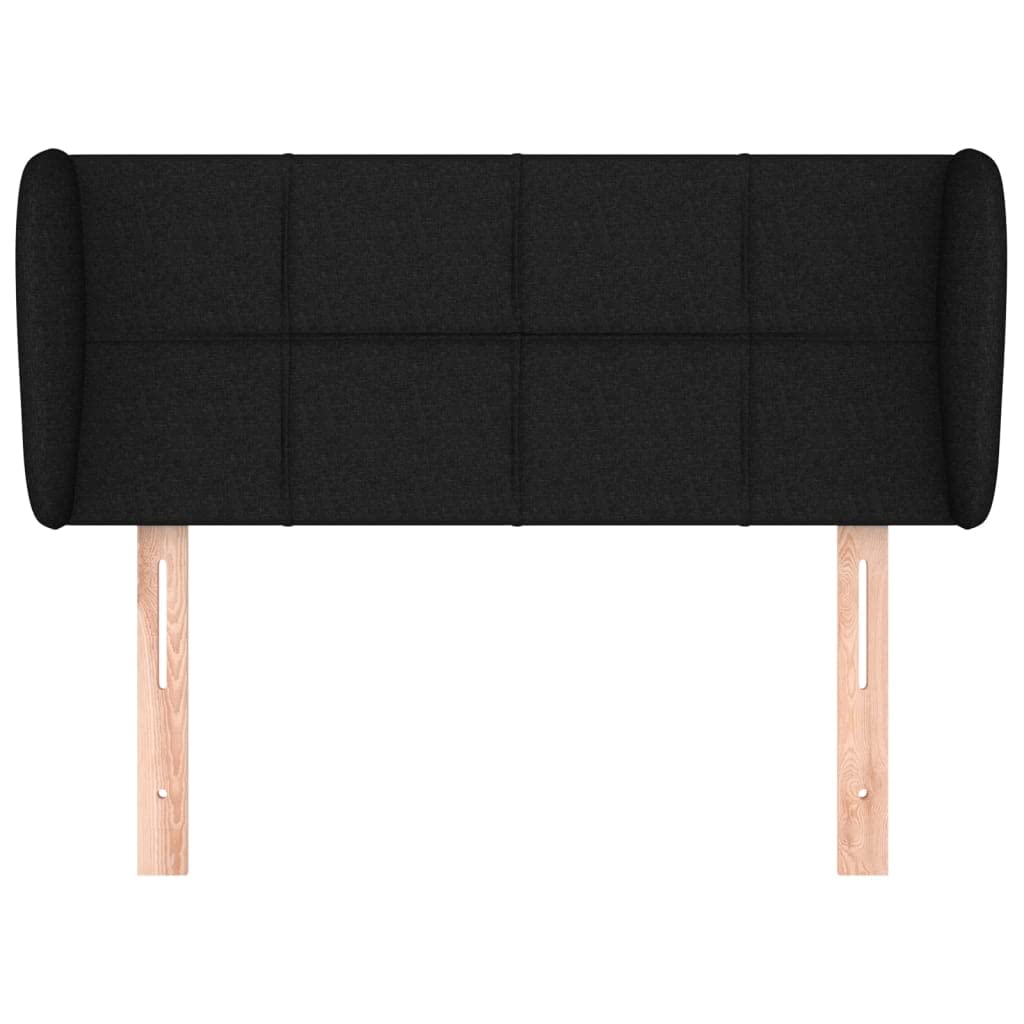 Tête de Lit avec Oreilles Excellent Soutien du Dos Décoration Intérieure Meuble de Chambre à Coucher Design Moderne et Élégant Noir 93x23x78/88 cm