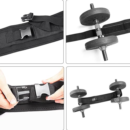 MUNSKT Rückenstützgürtel mit 1 Paar Armbändern, Gewichthebergürtel, verstellbar, Widerstand, Gürtel mit zusätzlicher Polsterung für Kettlebells Calisthenics Training