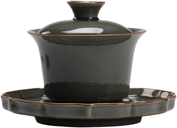 Porcelain Tea Tureen Ru Kiln Sancai Cover Bowl Household Maker Cup