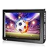 10 Inch Portable Digital TV, High Resolution LED 1080P HD HDMI TV with 1500mah Rechargeable Batteries and 12V Cigarette Lighter Video Player for Bedroom, Kitchen, Caravan, Car. (Black)