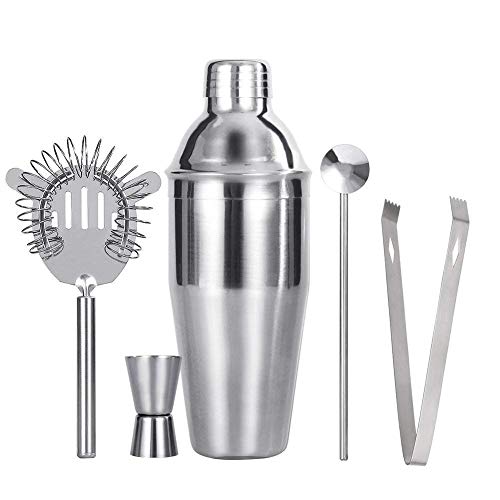 Kit de cóctel Coctelera de cóctel, Juego de coctelera de cóctel 5 piezas 550 ml Juego de herramientas de barra de acero inoxidable Juego de Bartender