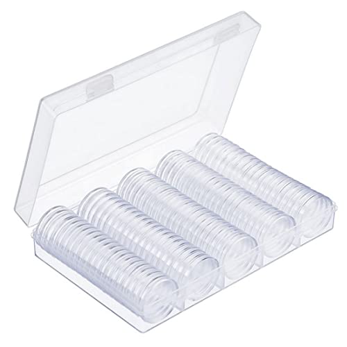 Estuche para cápsulas de monedas plástico 100 piezas 30mm