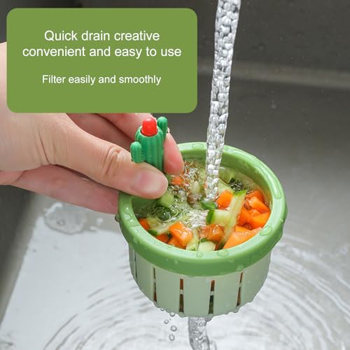 Colador para fregadero en forma de cactus color verde multifuncional miniatura 5