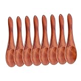 ULTECHNOVO 8 Piezas Cucharas de Madera Sólida Mini para Café Azúcar Especias Postres Helado Cocina Ecológicas