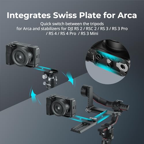 Image of SMALLRIG ZV-E10 II L-Shape Plate with Silicone Handle, Handgrip for Sony ZV-E10 II, Built-in Quick Release Plate for Arca, 1 /4 inch-20 Holes - 4778