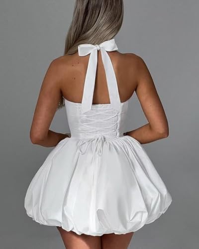 Satin Halter Homecoming Dresses for Teens HOCO Dresses Short Prom Cocktail Gowns 20252