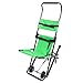 Manual Stair Lift 350lbs Transport Chair with Safety Belts & Adjustable Headrest Portablestair Climbing Wheelchair Patient Lift Transfer Chair for EMS, Caregivers, and Home (Green + Black)