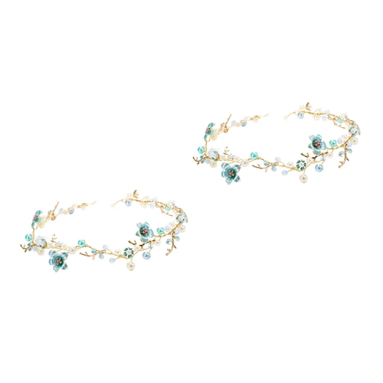 Didiseaon 2piezas Diadema Nupcial Flores De Aleación y Perlas Artificiales Tocado Elegante Para Bodas y Celebraciones Accesorio Para Novias y De Honor
