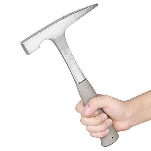 image for EFFICERE 22-Ounce All Steel Rock Pick Hammer with Pointed Tip, 11-Inch