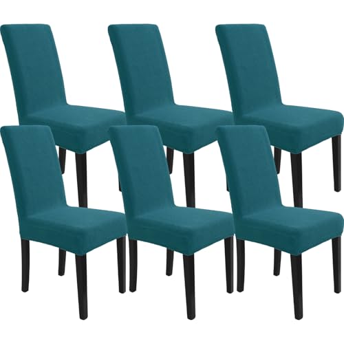 YSTELLAA Fundas Sillas De Comedor Pack 6, Fundas Sillas Ajustables, Fundas para Sillas Elásticas Modernas, Funda Protectora...