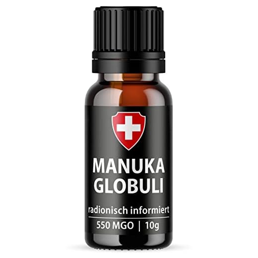 Manuka Honung Globuli från Active Swiss - radioniskt informerad med 550 MGO* (metylglyoxal innehåll) | Södra sjöyrten i Nya Zeeland
