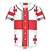 Georgia Flag Mens Baseball Button Down Jersey Hipster Hip Hop T Shirts
