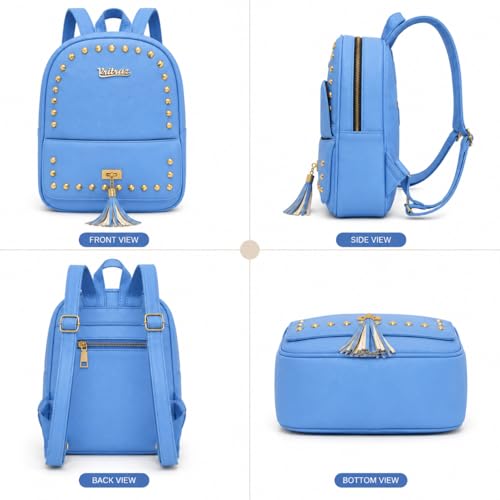 Image of VRITRAZ PU Leather Ladies Leather Shoulder Fitting Backpacks Designer Backpack Shoulder Bag, Handbag For Women, Girls Elegant Backpack Purse