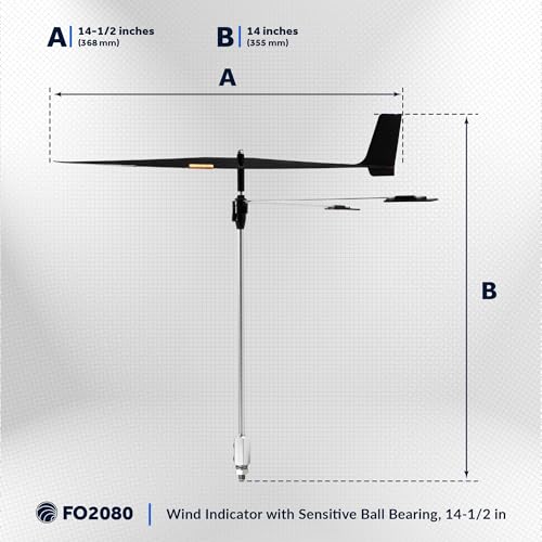 image for Five Oceans 14-1/2-Inch Sailing Boat Wind Direction Indicator, Wind Va