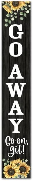 Amazon.com: Bidesign Tall (48x8) IN Go away Go On Git Vertical Sign For ...