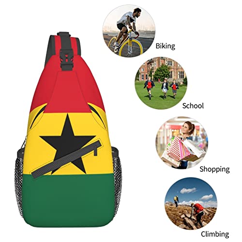 Mochila bandolera unisex negro para senderismo miniatura 7