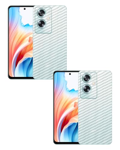 Image of (Pack of 2) Compatible with Skin Sticker /Vinyl wrap /Protective Film Mobile Back Skin Carbon Fiber 3D Transparent by Candeal Mizhan(Only Back) (Oppo, Oppo A79 5G)