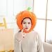 LCSVCCXA Pumpkin Shaped Headgear Hat Roles Play Head Cover for Stage Birthday Gift