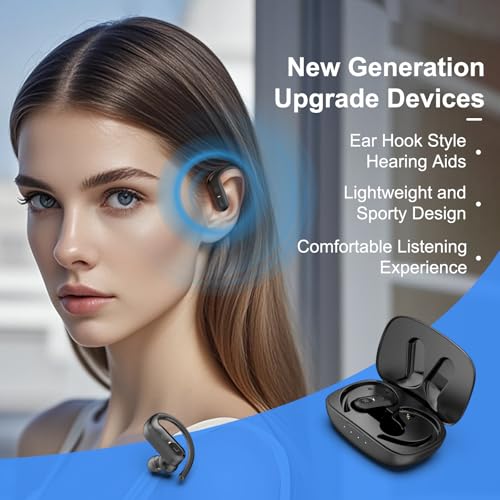 Hearing Aids, Rechargeable Noise Cancelling Hearing Aids for Seniors and Adults Daily Living, Digital Hearing Amplifiers with Volume Control, Personal Sound Amplifier with Charging Case - Image 3