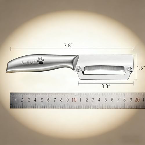 Vegetable Peeler, All Stainless Steel Potato & Fruit Peeler, Professional Kitchen Peeler with Ergonomic Handle, Zero Snag Design for Easy Peeling by ZestKiidek - Used condition - Image 7