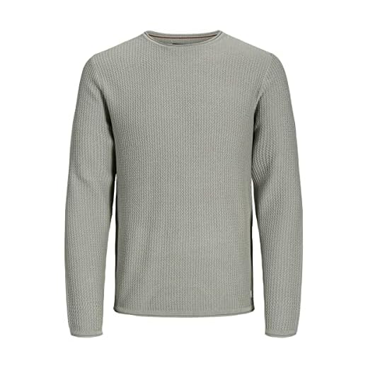JACK & JONES Herr Jprblucarlos stickad crew neck Noos tröja, Isberggrön, L