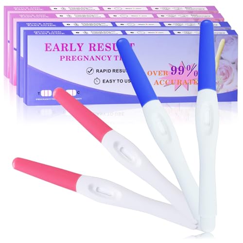 LE TOOTER Fake Pregnancy Test Strips,4Packs Always Positive Early Pregnancy Test Kit,Prank HCG Pregnancy Rapid Test for April Fools' Joke Gag,Blue & Pink