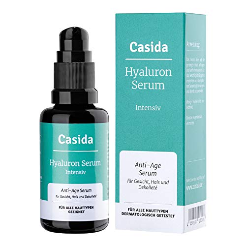 Casida® Suero hialurónico intensivo - ácido hialurónico altamente efectivo - dosis alta - suero antienvejecimiento para rostro, cuello y escote - la calidad de farmacias - 30ml
