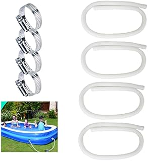 Pool Replacement Hoses,1.25in Diameter Hoses(4pcs),Premium Quality Kinkproof PE,Pool Filter Replacement Hoses Compatible with Filter Pump 330 GPH, 530 GPH, and 1000 GPH.(59” Length)