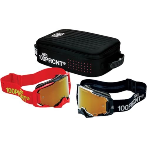 Gafas 100% DUAL ARMEGA Patriot Pro Pack de motocross con doble lente ventilada color azul y rojo