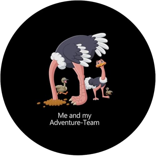 Miniatura 3 de Me and My Adventure-Team Lustiges Vogel Strauß Adventure PopSockets Swappable PopGrip