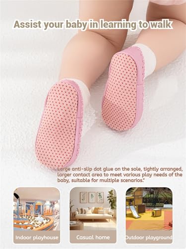 Baby Slippers Socks Toddler Non-skid Sock Shoes Non Slip Floor Grippers for Boys Girls First Walking 2 Pairs2