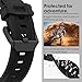 WINGLE Compatible for Galaxy Watch 8/8 Classic Band Samsung Galaxy Watch 8 44mm 40mm 46mm Men Sport Bands Military Rugged Durable Armor Silicone Rubber Strap Stainless Steel Metal Connector, Black