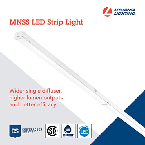 Image of Lithonia Lighting 1 Light LED Strip Light, 8 Foot Linear LED Ceiling Lighting Fixture, Adjustable Lumens, Selectable White Light Color, Dimmable, MVOLT (MNSS L96 ALO4 MVOLT SWW3 G1)