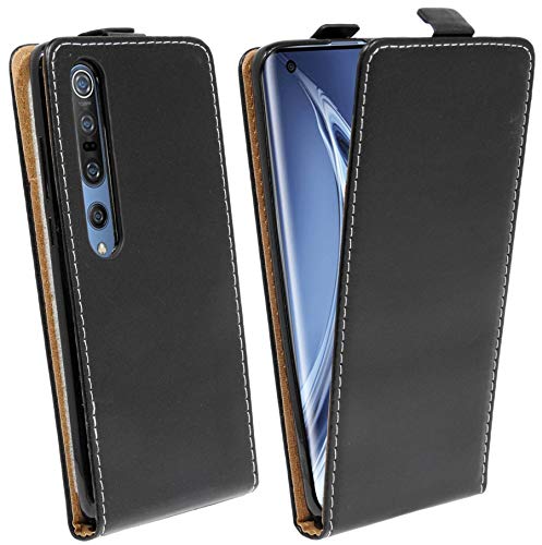cofi1453® Flip Case kompatibel mit XIAOMI MI 10 Handy Tasche vertikal aufklappbar Schutzhülle Klapp Hülle Schwarz Cover