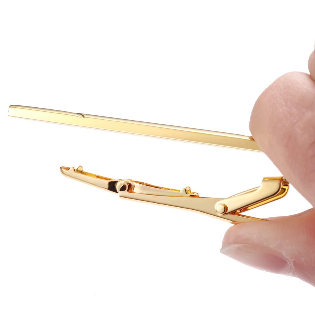 2pcs fermacravatta per uomo fermacravatta in metallo rame classico per San Valentino, Natale, matrimonio affari bar e vita quotidiana (oro, argento)