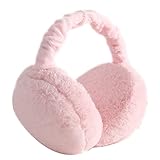 [NICEYY] キッズ イヤーマフ 防寒 冬 耳カバー ふわふわ 折り畳み耳当て さ調整可能 携帯便利 可愛い ジュニア 男女兼用 アウトドア 通学 通園 (ライトピンク, Free Size)
