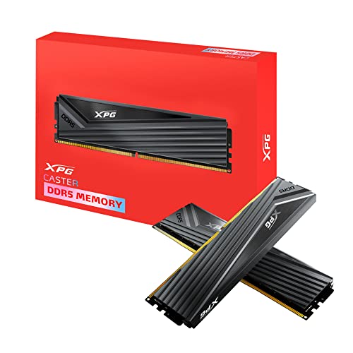 ADATA XPG Caster DDR5 6000MHz 32GB (2x16GB) CL40-40-40 PCS-51200 UDIMM 288-Pins Desktop SDRAM Memory RAM Kit (AX5U6000C4016G-DCCAGY)