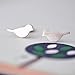 Silver Bird Pierced Earrings