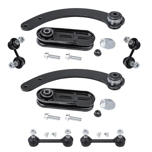 Image of Detroit Axle - AWD Rear Control Arms Kit for 2008-2014 Mitsubishi Lancer [GSR MR] 2 Rear Upper Control Arms 4 Front & Rear Sway Bar Links 2009 2010 2011 2012 2013 Replacement - 6pc Set
