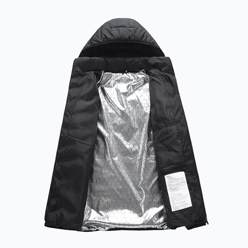 Image of Unisex Heated Down Warm Jackets Lightweight Long Sleeve Winter Coats Windproof Electric Insulated Heated Coat
