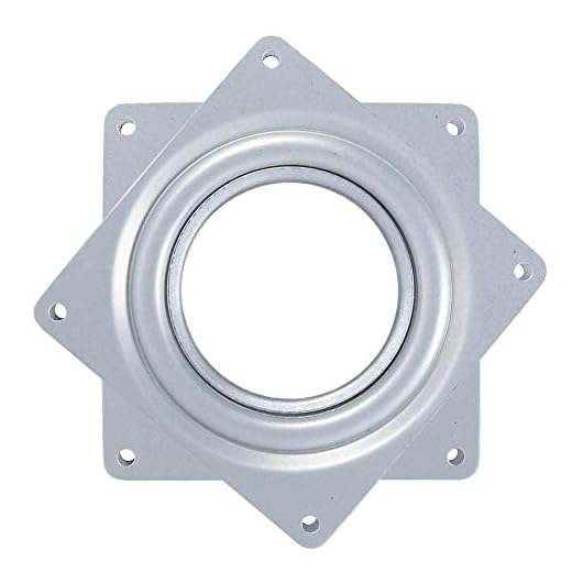 Placa Giratoria Cuadrada Giratoria de 4"Plataforma Giratoria Perezosa Susan Rodamiento Giratorio Taburete Giratorio Reemplazo del Asiento Giratorio Resistente a La Corrosi&oacute;n y a La Corrosi&oacute;n