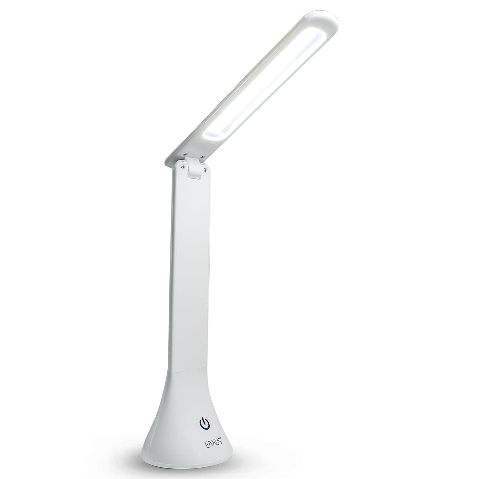 Eaxus Touch LED Tischleuchte – Dimmbar, 3 Helligkeitsstufen, USB/Batterie, Weiß