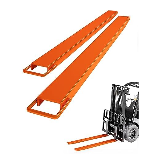 GarveeTech Pallet Fork Extensions, 60 in Forklift Extensions 5.5 in Width, Heavy Duty Steel Fork Extensions, Forklift Extensions for Forklift Truck,Yellow,1 Pair 60 IN *5.5 Yellow