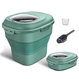 W.Bedraw Collapsible Dog Food Storage Container 25 lbs Capacity, Air Tight Storage Bin for Pet Food,