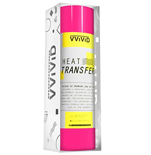 Vinyle transfert thermique rose fluo VVIVID V2 pour personnaliser vos vêtements