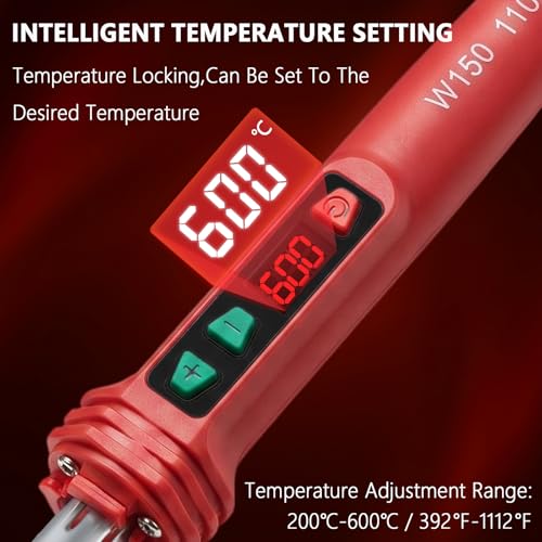 Image of GNI Upgraded 150W LED Digital Adjustable Temperature Plastic Welder Kit | 106PCS Welding Rods Repair Kit, 4 Tips 3 IN 1 Soldering Iron Kit, Plastic Welding Kit for DIY /Bumper Kayaks