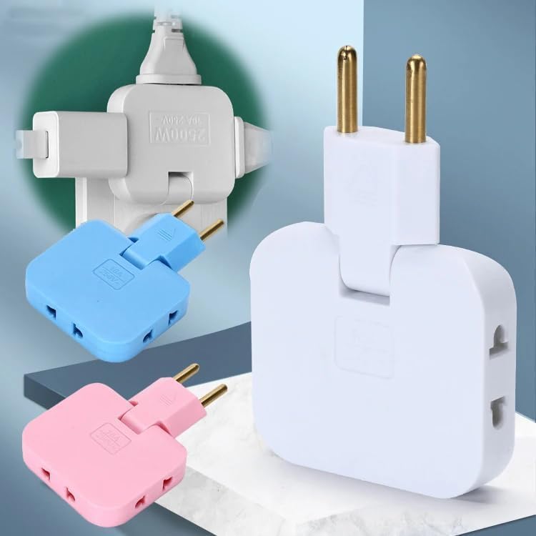 3 in 1 Rotating Wall Plug Adapter | 180° Adjustable Multi Plug So...