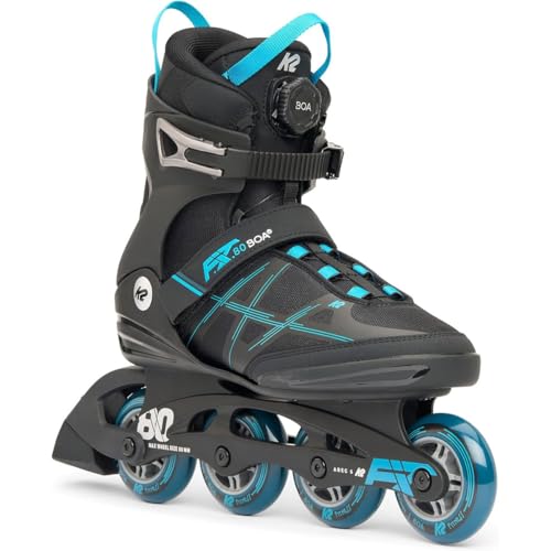 K2 F.I.T. 80 BOA Black/Blue Mens Inline Skates - Black/Blue / 10.5 by K2 - Image 4