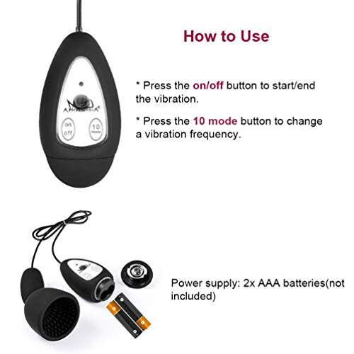 Vibrator masseren van de penishoofd erectiele functionele training continu orgasme (zwart) massage, fetische, seksspeeltje mannen, voor hem eikel masturbator - Afbeelding 5